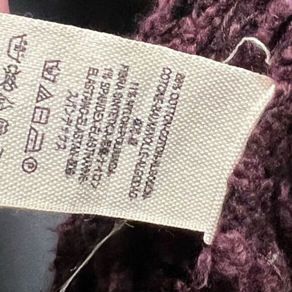 Free People Day Dreamer Boucle Cardigan Midi Sweater Dark Plum Roll Neck Sz XS - Picture 6 of 8